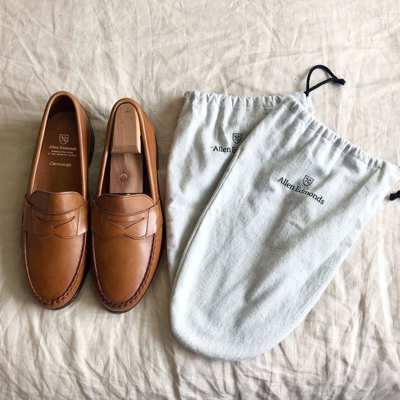 Allen Edmonds Cavanaugh Coffee Brown Penny Loafers - Picture 6 of 16